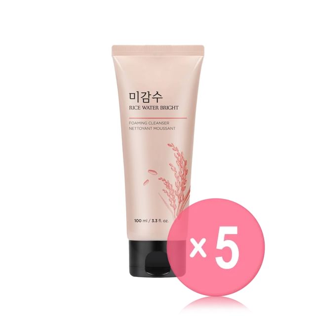 THE FACE SHOP-Rice Water Bright Foaming Cleanser Mini 5pcs Bundle Set