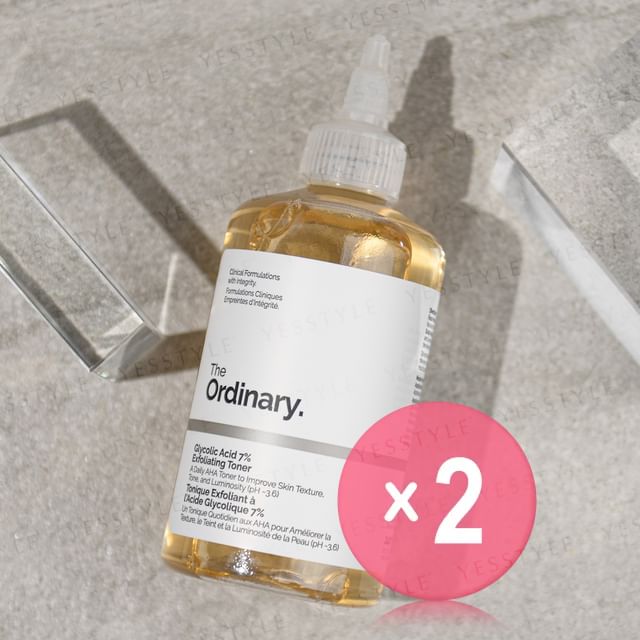 The Ordinary-Glycolic Acid 7 Exfoliating Toner 2pcs Bundle Set