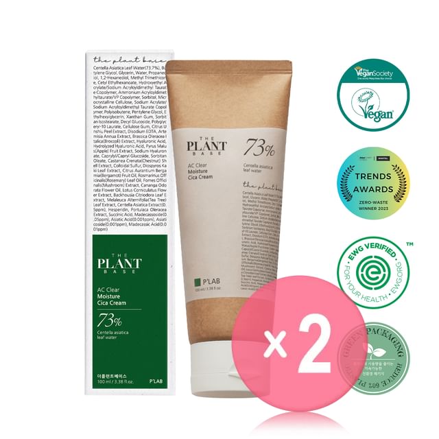 THE PLANT BASE-AC Clear Moisture Cica Cream 2pcs Bundle Set
