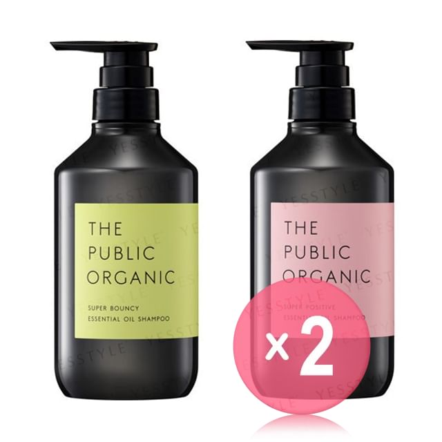 THE PUBLIC ORGANIC-Essential Oil Shampoo 2pcs Bundle Set