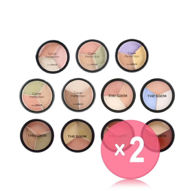 The Saem-Cover Perfection Triple Pot Concealer - 11 Types 2pcs Bundle Set