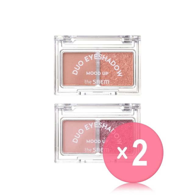 The Saem-Mood Up Duo Eyeshadow - 2 Types 2pcs Bundle Set