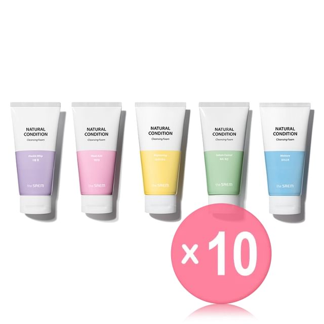 The Saem-Natural Condition Cleansing Foam - 5 Types 10pcs Bundle Set