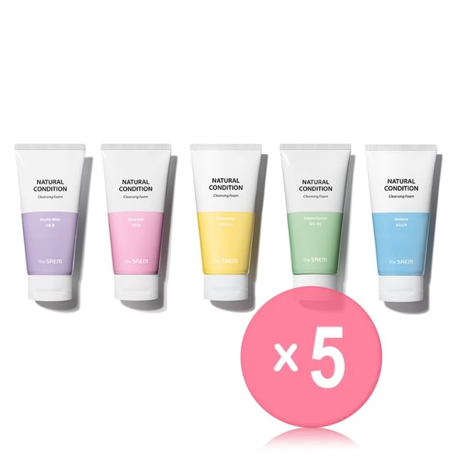 The Saem-Natural Condition Cleansing Foam - 5 Types 5pcs Bundle Set