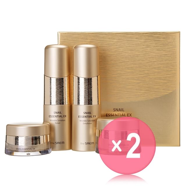 The Saem-Snail Essential EX Wrinkle Solution Skin Care Set 2pcs Bundle Set