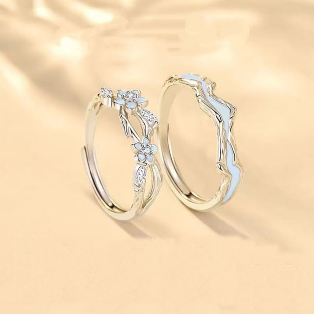 Tinseltown-Couple Matching Alloy Open Ring Set