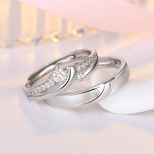 Tinseltown-Couple Matching Rhinestone Ring