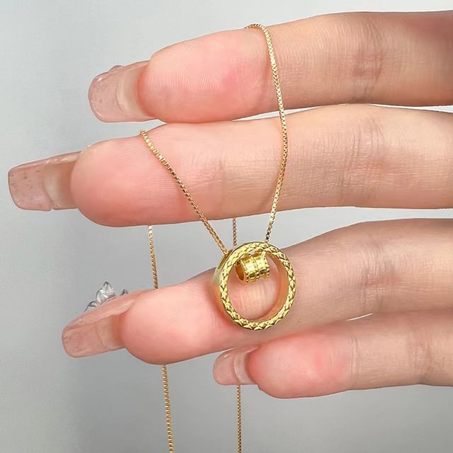 Tinseltown-Hoop Pendant Alloy Necklace