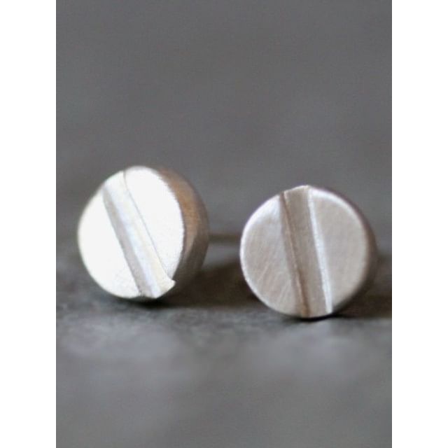 Tinseltown-Screw Brushed Alloy Stud Earring