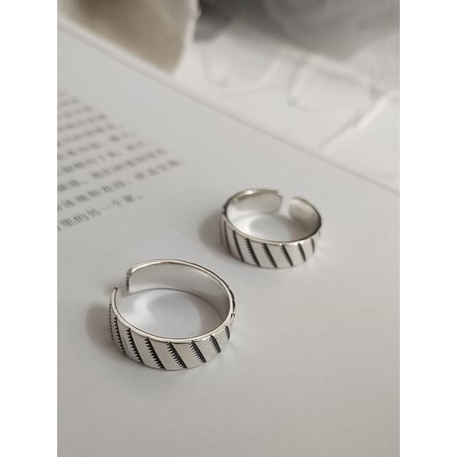 Tinseltown-Textured Alloy Open Ring