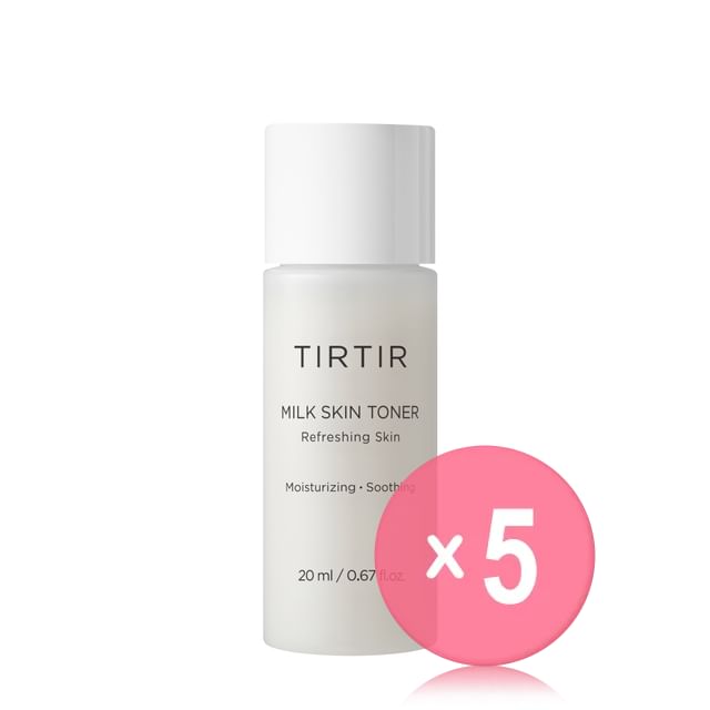 TIRTIR-Kit com 5 Unidades do Tônico Facial Leitoso Milk Skin Toner - Versão Mini