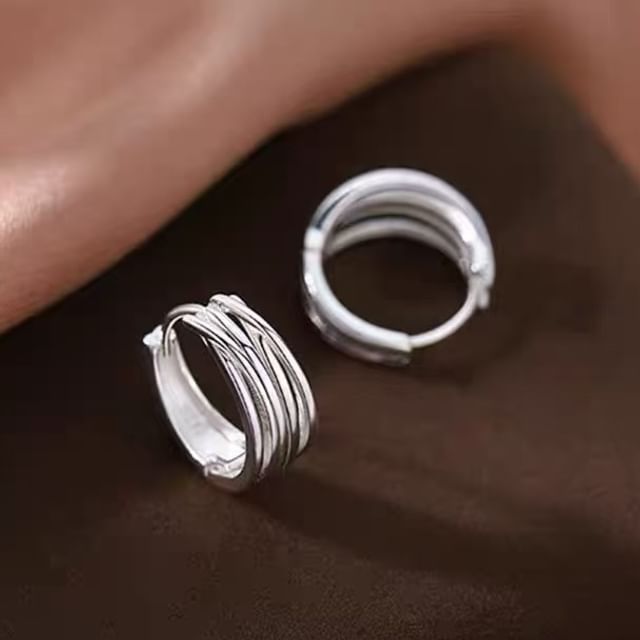 Toinianimos-925 Sterling Silver Hoop Earring