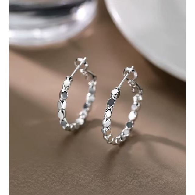 Toinianimos-925 Sterling Silver Hoop Earring