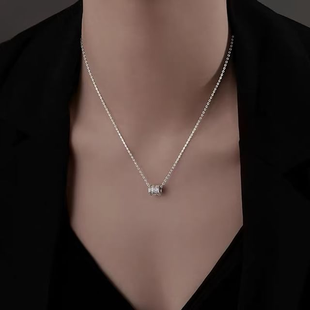Toinianimos-925 Sterling Silver Rhinestone Necklace