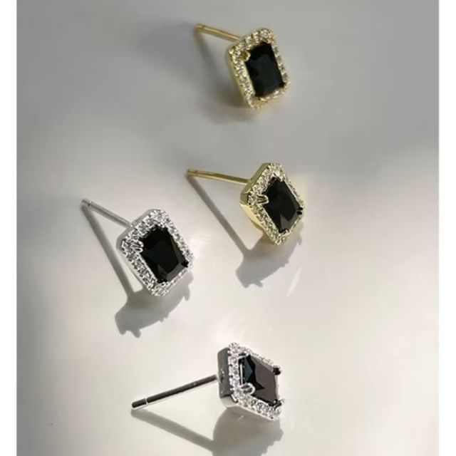 Toinianimos-Rhinestone Stud Earring