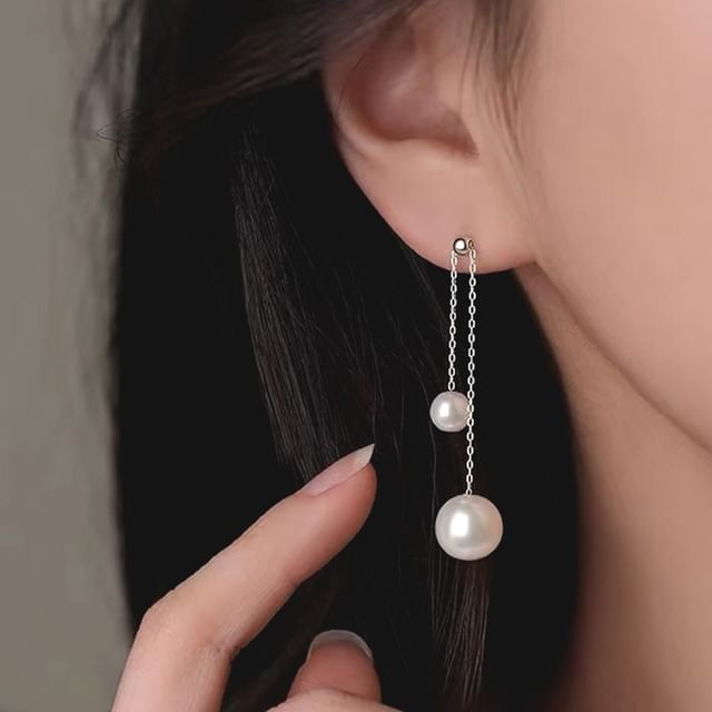 Toinianimos-Sterling Silver Ball Drop Earring