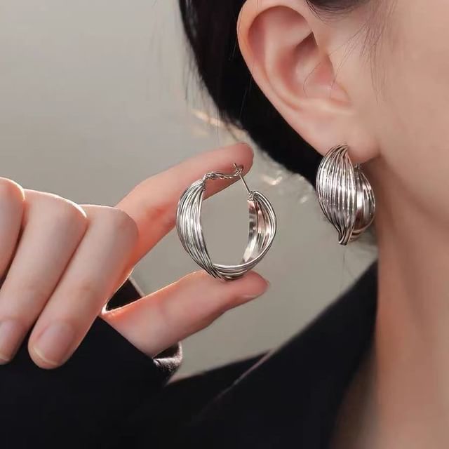 Toinianimos-Sterling Silver Hoop Earring