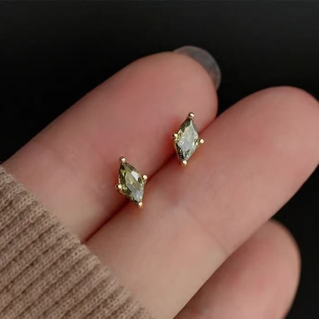 Toinianimos-Sterling Silver Rhinestone Ear Stud