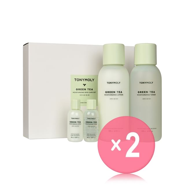TONYMOLY-Green Tea Moisturizing Skin Care Set 2pcs Bundle Set