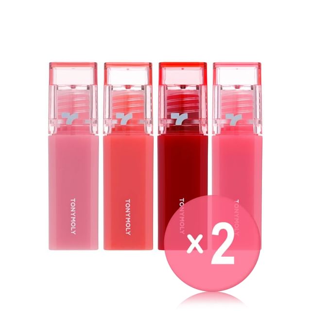 TONYMOLY-Perfect Lips Shocking Lip Tint Mini - 4 Colors 2pcs Bundle Set