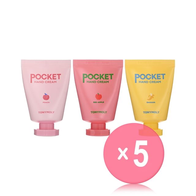 TONYMOLY-Pocket Hand Cream - 3 Types 5pcs Bundle Set