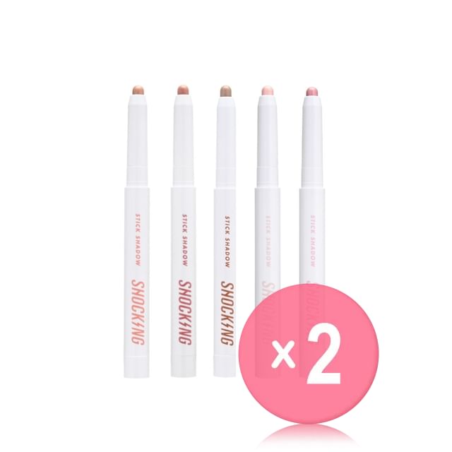 TONYMOLY-The Shocking Color Fixing Stick Shadow - 5 Colors 2pcs Bundle Set