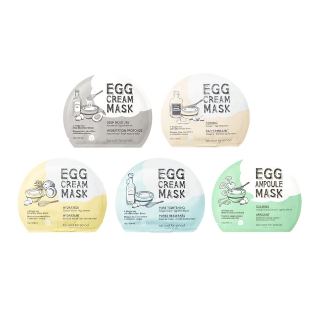 too cool for school-Máscara Egg Cream - 5 Tipos