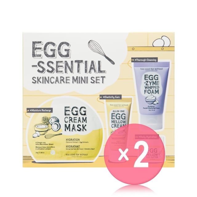 too cool for school -تو كول فور سكول-Egg-Ssential Skincare Mini Set 2pcs Bundle Set