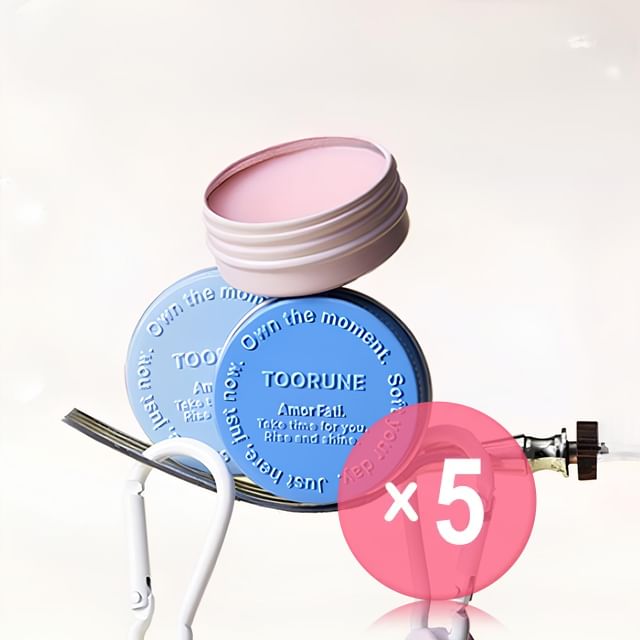 TOORUNE-Macaron Fragrance Solid Balm - 15 Flavors 5pcs Bundle Set