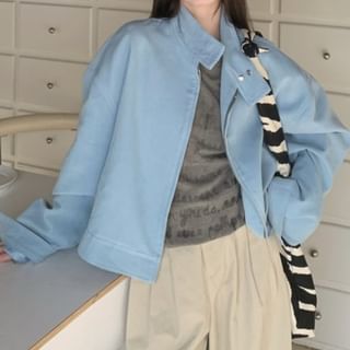 Trendycas-Corduroy Open Front Jacket