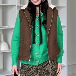 Trendycas-Fleece Collar Zip-Up Jacket