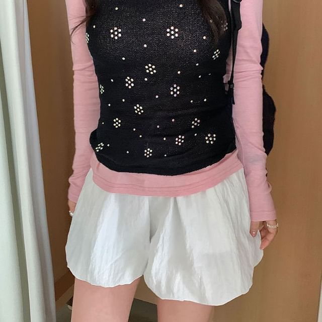Trendycas-High Waist Plain Shorts