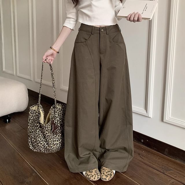 Trendycas-Mid Rise Baggy Pants