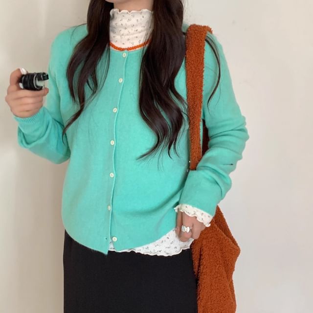 Trendycas-Plain Cardigan