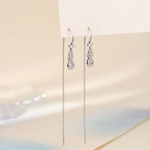 True Glam-925 Sterling Silver Pipa Threader Earring