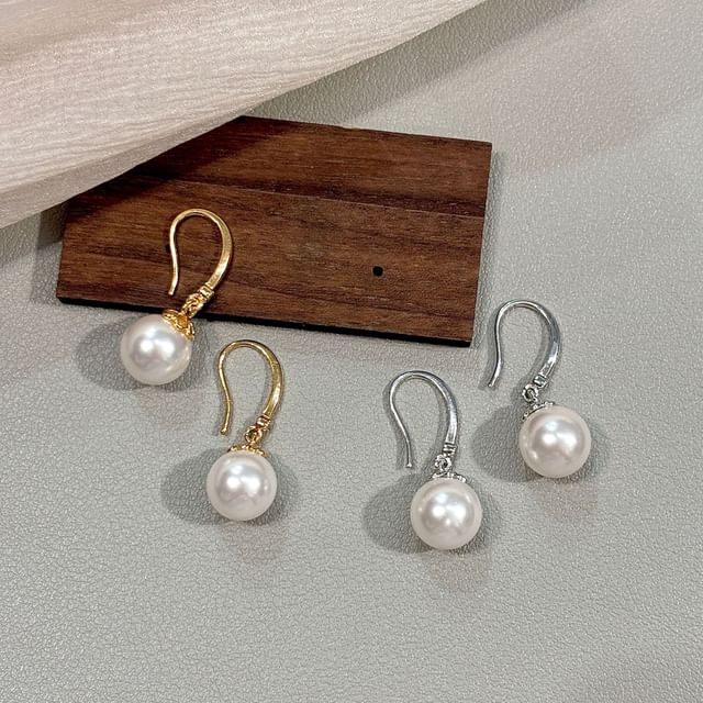 True Glam-Faux Pearl Drop Hook Earring