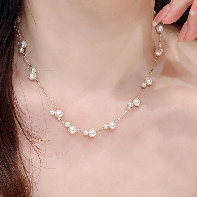 True Glam-Faux Pearl Necklace