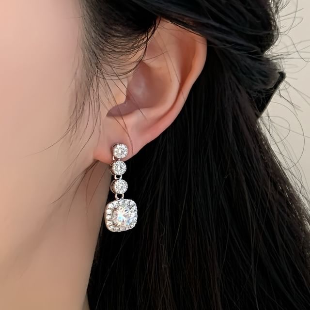 True Glam-Rhinestone Alloy Dangle Earring