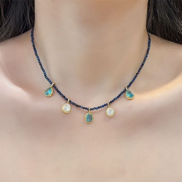 True Glam-Rhinestone Beaded Necklace