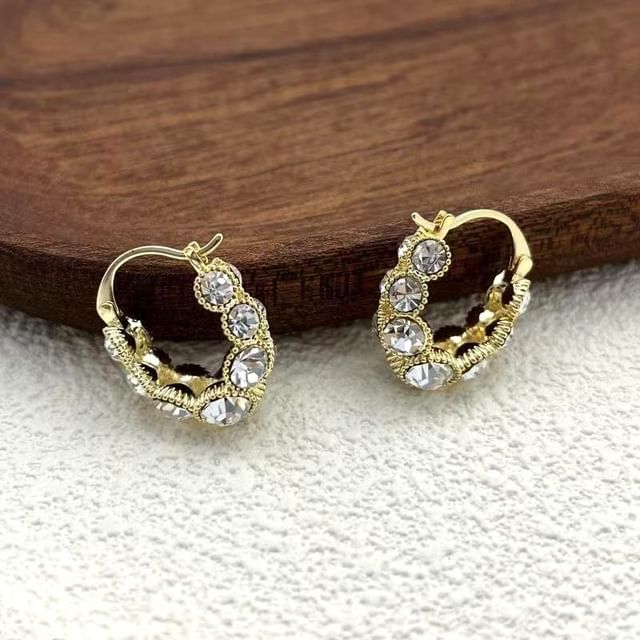 True Glam-Rhinestone Hoop Earring
