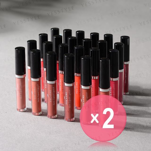 TSUVIMI-Satin Liquid Lipstick 2pcs Bundle Set