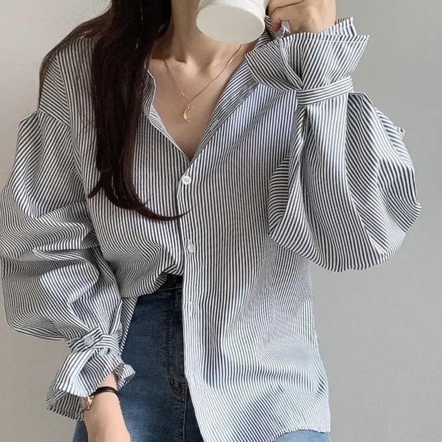 Tulstrix-Long-Sleeve Striped Shirt
