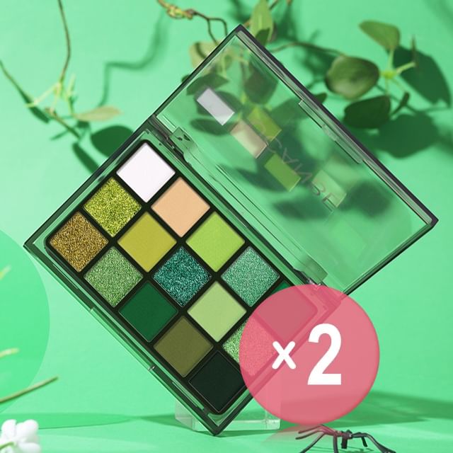UCANBE-Emerald Forest 15-Color Eyeshadow Palette 2pcs Bundle Set
