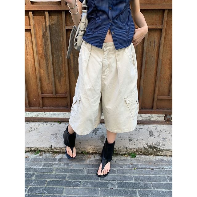 Ukiyo-Low Waist Wide Leg Cargo Pants