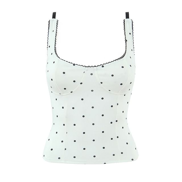 Ulark-Dotted Camisole Top