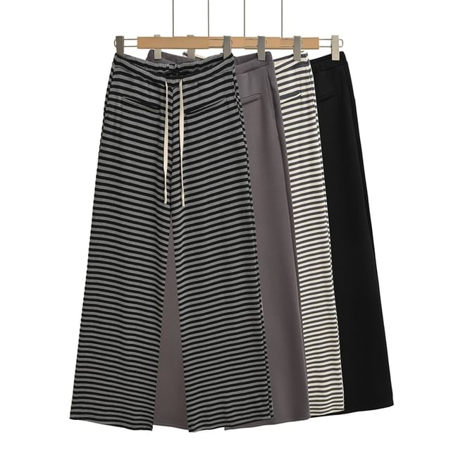 Ulark-Drawstring Waist Wide Leg Sweatpants Various Designs