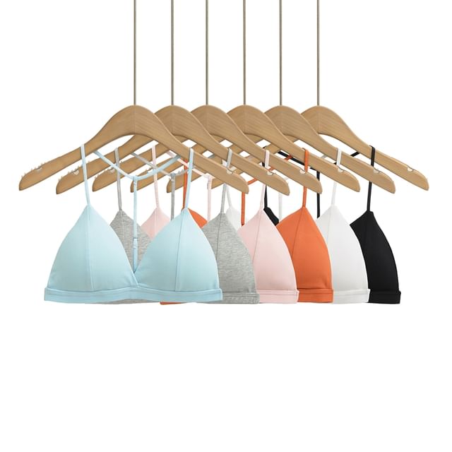 Ulark-Halter Neck Plain Bra Top