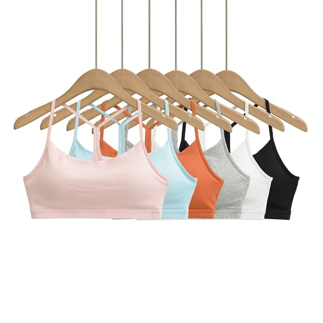 Ulark-Halter Neck Plain Bra Top