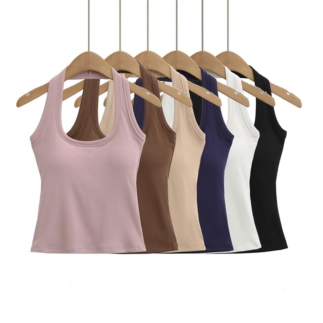 Ulark-Halter Plain Padded Top