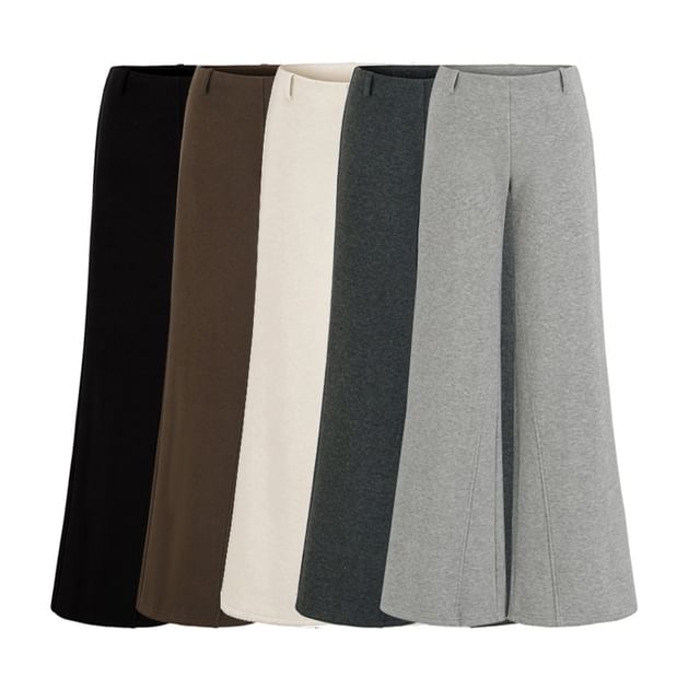 Ulark-High Waist Plain Flared Pants